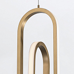 Подвесной светильник золотого цвета с двумя вытянутыми овальными рамками в форме скрепки Eurofase варинант исполнения - 4 | Loft Concept в Ижевске