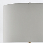 Настольная лампа белого цвета с фарфоровым основанием и латунными акцентами и тканевым абажуром Currey & Company варинант исполнения - 2 | Loft Concept в Ижевске