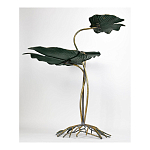 Столик приставной с тремя столешницами Тропические листья Tropical Forest gold варинант исполнения - 4 | Loft Concept в Ижевске