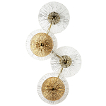 Бра с 4-мя плафонами в форме диска из рельефного коричневого стекла Decorative Four Glass Discs Wall Lamp варинант исполнения - 1 | Loft Concept в Ижевске