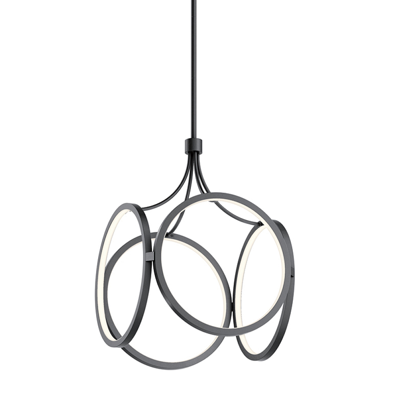 Подвесной светильник светодиодный в форме клетки Kichler Черный Белый Золотой в Ижевске | Loft Concept 