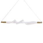 Люстра горизонтальная с волнистым белым плафоном Golden Swirl варинант исполнения - 1 | Loft Concept в Ижевске