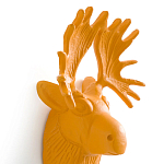 Настенный крючок голова оленя Deer Wall Hook Mustard варинант исполнения - 3 | Loft Concept в Ижевске