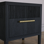 Прикроватная Тумбочка Primo с двумя ящиками Черный дуб варинант исполнения - 4 | Loft Concept в Ижевске