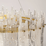 Люстра круглая с прозрачными стержнями разной длины Textured Glass Chandelier варинант исполнения - 7 | Loft Concept в Ижевске