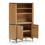 Буфет высокий из дерева манго и металла с открытыми полками и 2-мя дверцами Toinette варинант исполнения - 2 | Loft Concept в Ижевске