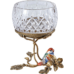 Чаша на ножке из стекла с бронзовыми элементами Bronze Branch варинант исполнения - 1 | Loft Concept в Ижевске