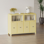 Дизайнерский комод с  2-мя рельефными откидными дверками из стекла Mikko варинант исполнения - 1 | Loft Concept в Ижевске