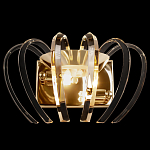 Бра золотого цвета с изогнутыми хрустальными элементами Radiant Ribbons варинант исполнения - 1 | Loft Concept в Ижевске
