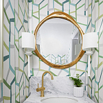 Зеркало в ассиметричной золотой раме Mirror of Aragorn варинант исполнения - 3 | Loft Concept в Ижевске