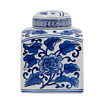 Ваза с крышкой в китайском стиле Oriental Blue & White Ornament Vases варинант исполнения - 2 | Loft Concept в Ижевске