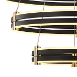 Люстра светодиодная с 3-мя плафонами в форме колец из акрила и алюминия с пультом для регулировки света Ring Horizontal Anthracite варинант исполнения - 4 | Loft Concept в Ижевске