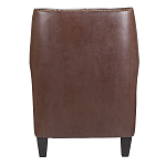 Кресло из натуральной кожи c мягкими подлокотниками на 4-х деревянных ножках из массива бука Joseph Armchair brown варинант исполнения - 3 | Loft Concept в Ижевске