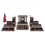 Настольный письменный набор из природного камня обсидиана Team leader варинант исполнения - 1 | Loft Concept в Ижевске