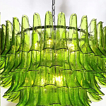 Люстра из семи ярусов зеленого стекла Independence варинант исполнения - 5 | Loft Concept в Ижевске