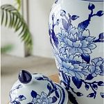 Ваза с крышкой и синим цветочным узором Blue & White Ornament  варинант исполнения - 6 | Loft Concept в Ижевске