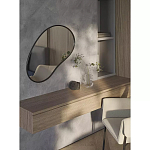 Зеркало асимметричной формы Oval Light Reflection варинант исполнения - 3 | Loft Concept в Ижевске