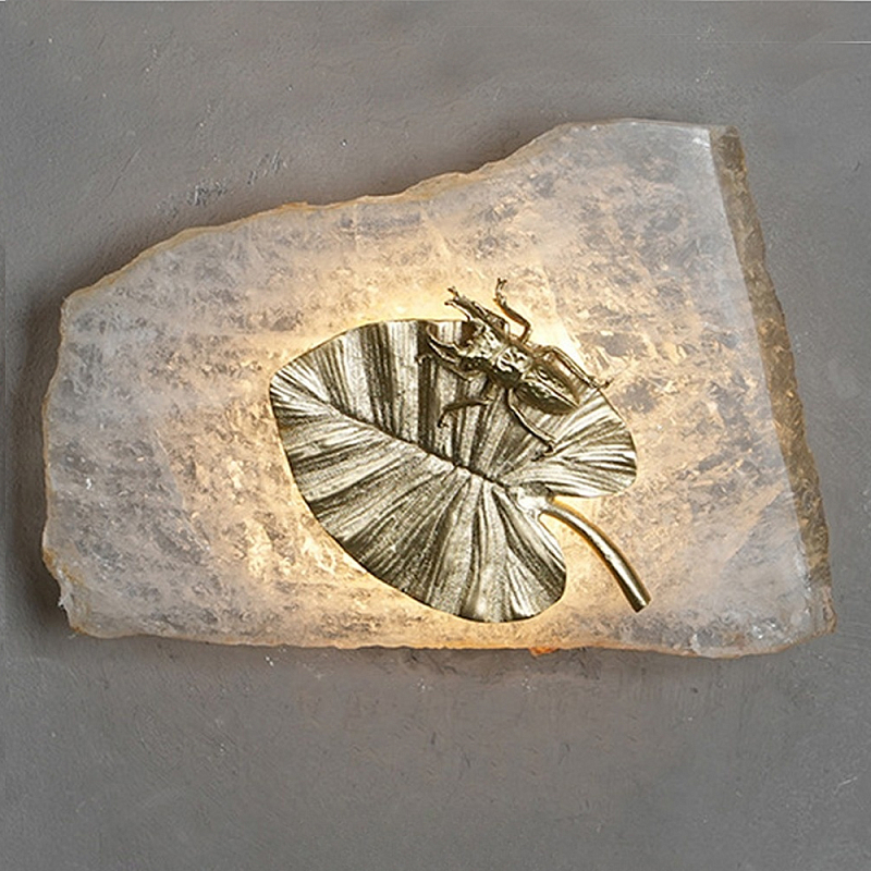 Бра Декоративный лист Glacial Fragment Медь Прозрачный Бра Декоративный лист Glacial Fragment Медь Прозрачный в Ижевске | Loft Concept