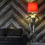 Лампа MANNEQUIN LAMP с абажуром руки на талии варинант исполнения - 3 | Loft Concept в Ижевске