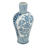 Ваза с голубым цветочным рисунком 43 см Blue & White Ornament варинант исполнения - 1 | Loft Concept в Ижевске
