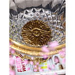 Чаша из прозрачного стекла с ручками и ободком из бронзы Eden Garden варинант исполнения - 4 | Loft Concept в Ижевске