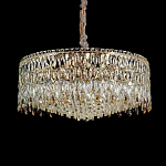 Люстра круглая с хрустальными подвесками на золотистом каркасе Roul Crystal Light варинант исполнения - 7 | Loft Concept в Ижевске