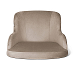 Барный стул со спинкой и подлокотниками на 4-х коричневых ножках Бежевый Велюр Ava Charm варинант исполнения - 2 | Loft Concept в Ижевске