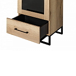 Шкаф-витрина в стиле лофт с чёрной стеклянной дверью Urban Style Space варинант исполнения - 4 | Loft Concept в Ижевске