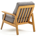 Кресло с каркасом из массива дуба Deniaud Oak Grey Armchair варинант исполнения - 4 | Loft Concept в Ижевске