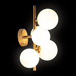 Бра с золотым основанием и 5-ю белыми шарообразными плафонами Bubble варинант исполнения - 3 | Loft Concept в Ижевске
