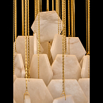 Люстра с фигурными подвесками из натурального камня Glowing Spheres варинант исполнения - 4 | Loft Concept в Ижевске