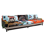 Большой Трехместный Диван с цветным принтом Qalakabusha Large Sofa варинант исполнения - 2 | Loft Concept в Ижевске