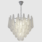 Люстра с подвесками из рифленного стекла в форме капель Textured Glass Chandelier варинант исполнения - 3 | Loft Concept в Ижевске