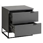 Тумба прикроватная цвета графит с ящиками Strict Lines варинант исполнения - 4 | Loft Concept в Ижевске