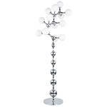 Торшер с плафонами из стеклянных шаров Pearls Suspension Chrome Floor Lamp варинант исполнения - 1 | Loft Concept в Ижевске