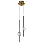 Подвесной светильник с 2-мя плафонами Celestin Spheres Brass Hanging Lamp варинант исполнения - 2 | Loft Concept в Ижевске