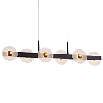 Линейный подвесной светильник с круглыми плафонами и золотистыми акцентами Aurelia Circles варинант исполнения - 1 | Loft Concept в Ижевске