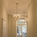 Люстра подвеная с 4-мя лампами и стеклянными подвесками в классическом стиле Feiss варинант исполнения - 2 | Loft Concept в Ижевске