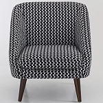 Кресло с черно-белым принтом Pauley Black White Armchair варинант исполнения - 3 | Loft Concept в Ижевске
