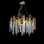 Люстра на подвесе с каркасом из металла и цветными подвесками из стекла Droplet Chandelier варинант исполнения - 3 | Loft Concept в Ижевске