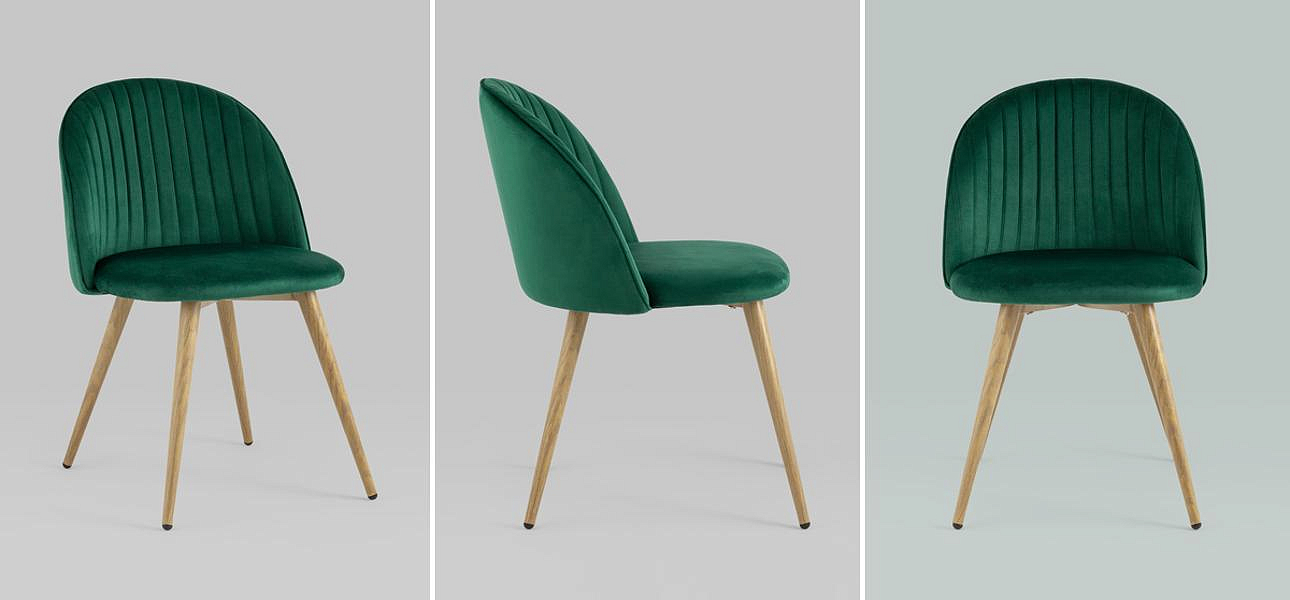 Стул Miruna Chair Изумрудно-Зеленый Велюр Стул Miruna Chair Изумрудно-Зеленый Велюр - Loft-Concept в Ижевске