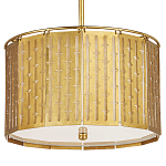 Люстра с золотым фактурным каркасом и тканевым абажуром Lustery Gold варинант исполнения - 2 | Loft Concept в Ижевске