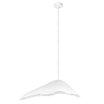 Подвесной светильник с асимметричным волнообразным абажуром и фактурной бахромой по краю Tactile Line варинант исполнения - 2 | Loft Concept в Ижевске