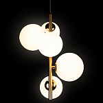 Подвесной светильник с 5-ю белыми шарообразными плафонами Bubble Chandelier варинант исполнения - 4 | Loft Concept в Ижевске