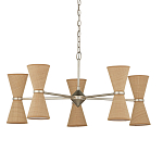 Люстра серебряного цвета с тканевыми абажурами Loft Rope Light варинант исполнения - 2 | Loft Concept в Ижевске