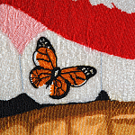 Картина вышивка бисером Grill Cut Out With Butterfly варинант исполнения - 2 | Loft Concept в Ижевске