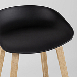 Барный стул на ножках из натурального дерева Boras Black варинант исполнения - 7 | Loft Concept в Ижевске