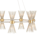 Люстра круглая с фактурными абажурами из тонких металлических палочек Wild Thorns варинант исполнения - 1 | Loft Concept в Ижевске