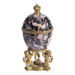 Шкатулка в форме яйца на величественных львах из фарфора с бронзовыми элементами Eden Garden варинант исполнения - 1 | Loft Concept в Ижевске