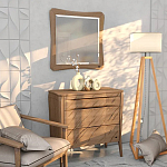 Зеркало квадратное c деревянной рамой из массива дуба Tasteful Furniture варинант исполнения - 3 | Loft Concept в Ижевске